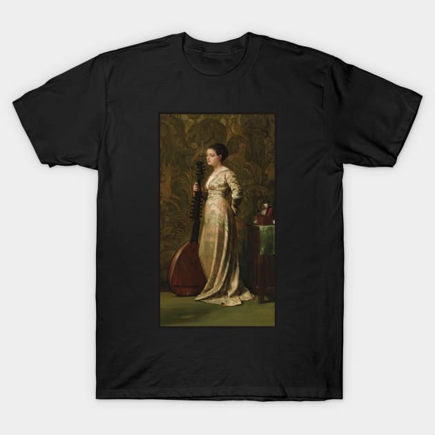 Girl With a Lute by Elihu Vedder T-Shirt by academic-art